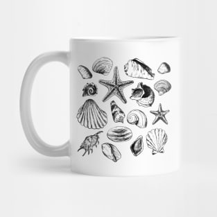 Vintage Seashells Illustration Mug